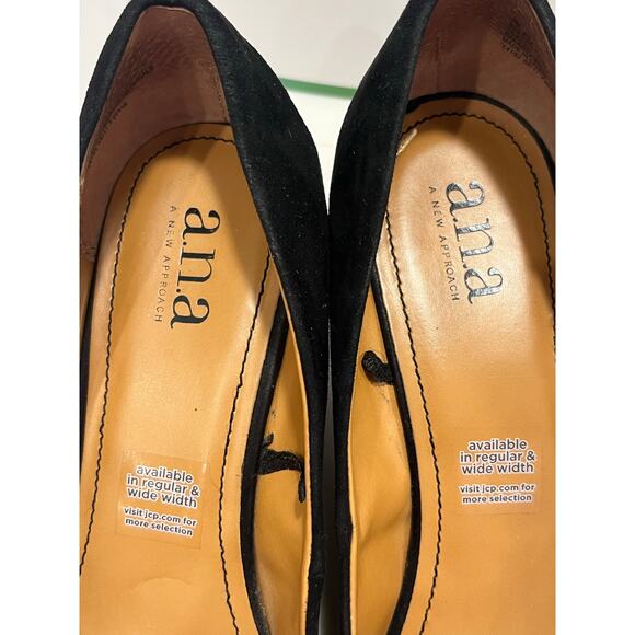 Suede Black Wedges Size 8 - Ana - Kenny - Excellent Condition - Picture 5 of 8